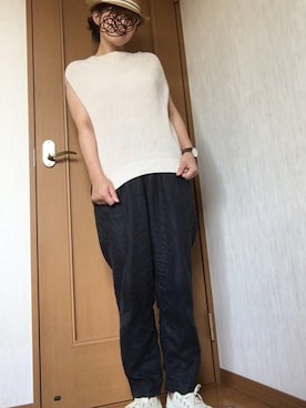 「FRAMeWORK（フレームワーク）のアイテム（ベスト）」を使った、▷◁さん（レディース・162cm）の夏コーディネート