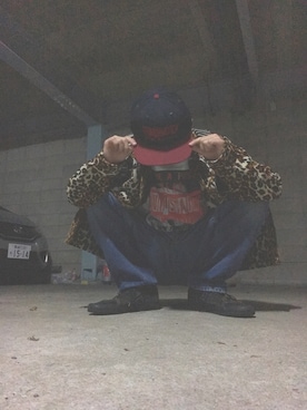 「BUTTSTAIN（バットステイン）のアイテム」を使った、POPSTAINさん（メンズ・166cm）の秋コーディネート