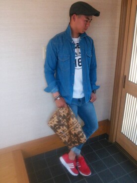 「SEVENDAYS=SUNDAY（セブンデイズサンデイ）のアイテム（バッグ）」を使った、康暉さん（メンズ・173cm）の春コーディネート