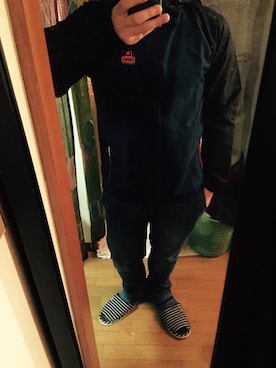 「CHUMS（チャムス）のアイテム（ナイロンジャケット）」を使った、wear69さん（メンズ・167cm）の春コーディネート