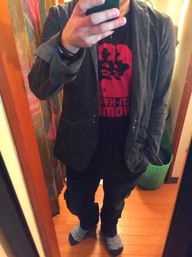 「AZUL by moussy（アズールバイマウジー）のアイテム（テーラードジャケット）」を使った、wear69さん（メンズ・167cm）の春コーディネート