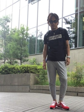 「サタデーズ ニューヨークシティ (Saturdays NYC)」｜「アイテム（アクセサリー）」を使った、4N☺︎さん（メンズ・173cm）の夏コーディネート