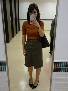「DIANA」｜「アイテム（腕時計）」を使った、あおいさん（レディース・160cm）の秋コーディネート