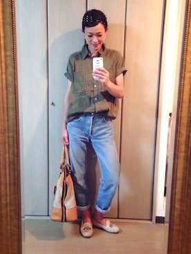 「Abel（アベル）のアイテム」を使った、山本麗子さん（レディース・164cm）の夏コーディネート