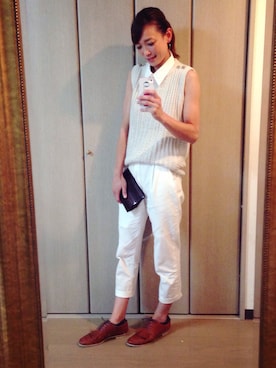 「Abel（アベル）のアイテム」を使った、山本麗子さん（レディース・164cm）の夏コーディネート