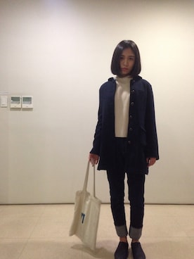 「chambre de charme（シャンブルドゥシャーム）のアイテム（ダウンジャケット/コート）」を使った、YuWenさん（レディース・159cm）の秋コーディネート