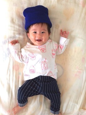「baby ampersand（ベビーアンパサンド）のアイテム」を使った、raIzo♪さん（キッズ・70cm）の秋コーディネート
