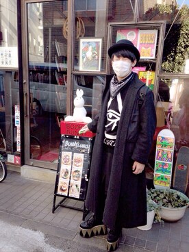 「KILL STAR（キルスター）のアイテム」を使った、じゅんじゅわ〜さん（メンズ・171cm）の冬コーディネート