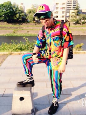 「KILL STAR（キルスター）のアイテム」を使った、じゅんじゅわ〜さん（メンズ・171cm）の春コーディネート