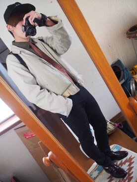 「Alfred Sargent（アルフレッド・サージェント）のアイテム」を使った、Takumlさん（メンズ・171cm）の春コーディネート