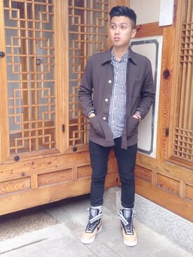 「Daniel Wellington」｜Yew Kiangさん（メンズ・173cm）の春コーディネート