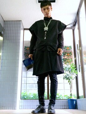 「GIVENCHY（ジバンシイ）のアイテム（スカート）」を使った、Hara さん（メンズ・183cm）の夏コーディネート