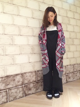 「mystic（ミスティック）のアイテム（サロペット/オーバーオール）」を使った、kitanoさん（レディース・164cm）の秋コーディネート