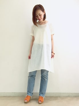 「GAIMO（ガイモ）のアイテム」を使った、kitanoさん（レディース・164cm）の夏コーディネート