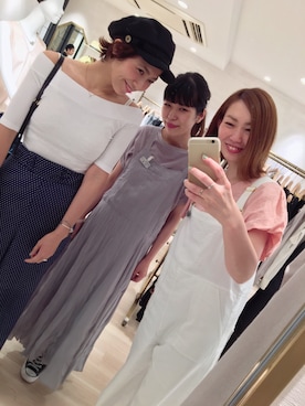 「Omekashi（オメカシ）のアイテム（サロペット/オーバーオール）」を使った、kitanoさん（レディース・164cm）の夏コーディネート