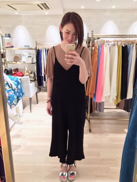 「Omekashi（オメカシ）のアイテム（サロペット/オーバーオール）」を使った、kitanoさん（レディース・164cm）の夏コーディネート