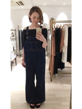 「Omekashi（オメカシ）のアイテム（サロペット/オーバーオール）」を使った、kitanoさん（レディース・164cm）の夏コーディネート