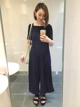 「mystic（ミスティック）のアイテム（サロペット/オーバーオール）」を使った、kitanoさん（レディース・164cm）の秋コーディネート