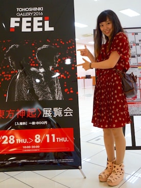 「レトロワンピース」｜「アイテム（その他）」を使った、くれあさん（レディース・158cm）の夏コーディネート