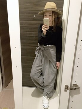 「ハットコーデ」｜hamazi／代官山 Am bestenさん（レディース・153cm）の秋コーディネート