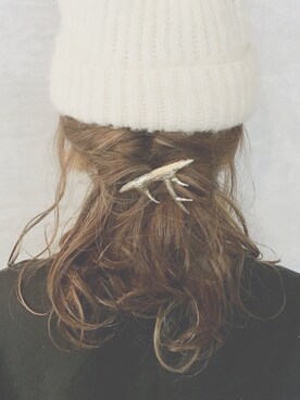 「ROPE'（ロペ）のアイテム（ニットキャップ/ビーニー）」を使った、hamazi／代官山 Am bestenさん（レディース・153cm）の冬コーディネート