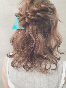 「sAn（サン）のアイテム（バレッタ/ヘアクリップ、グリーン系）」を使った、hamazi／代官山 Am bestenさん（レディース・152cm）の秋コーディネート