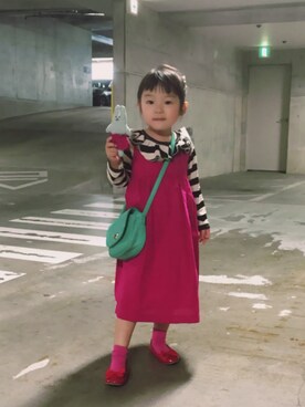 「フェリシモキッズ（フェリシモキッズ）のアイテム（ワンピース/ドレス）」を使った、イヅミーユさん（キッズ・100cm）の春コーディネート