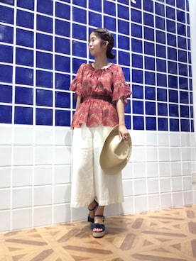 「#オフショル」｜いーずさん（レディース・150cm）の夏コーディネート