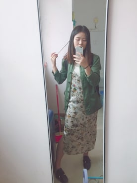 「PULL&BEAR（プルアンドベア）のアイテム（ワンピース）」を使った、Moerfunさん（レディース・162cm）の秋コーディネート