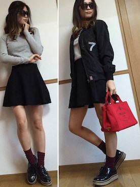 「オルチャンファッション」｜「アイテム（ブルゾン）」を使った、MiHoさん（レディース・159cm）の秋コーディネート