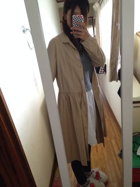 「Samansa Mos2（サマンサ モスモス）のアイテム（トレンチコート）」を使った、げーま。さん（レディース・158cm）の秋コーディネート