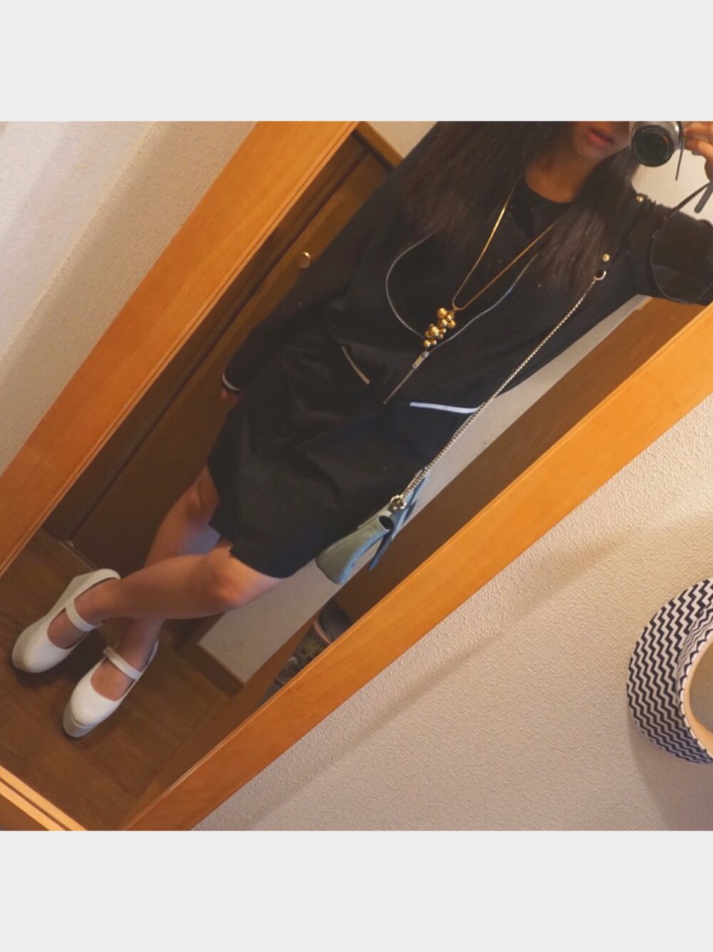 「ootd」｜「INEDのアイテム（ワンピース、ブラック系）」を使った、mina*さん（レディース・161cm）の夏コーディネートの1枚目の写真