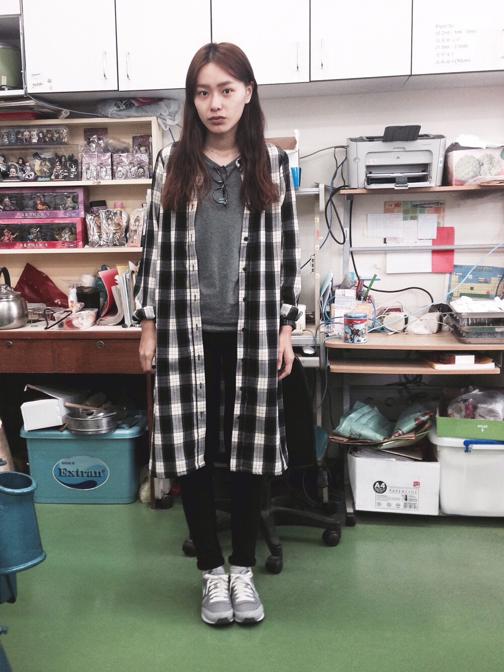 「MEIER.Qのアイテム（トップス、その他）」を使った、Swan Duさん（レディース・166cm）の秋コーディネートの1枚目の写真