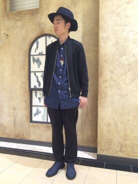 「ジャージーパンツ」｜「アイテム（ブーツ）」を使った、ぬぬぬさん（メンズ・173cm）の冬コーディネート