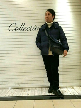 「アイテム（メッセンジャーバッグ）」を使った、ぬぬぬさん（メンズ・165cm）の冬コーディネート