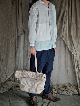 「FUNSET OF ART（ファンセットオブアート）のアイテム」を使った、maktubさん（メンズ・180cm）の秋コーディネート