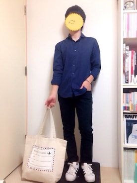 「エコバッグ」｜すがの。さん（メンズ・170cm・10代）の秋コーディネート