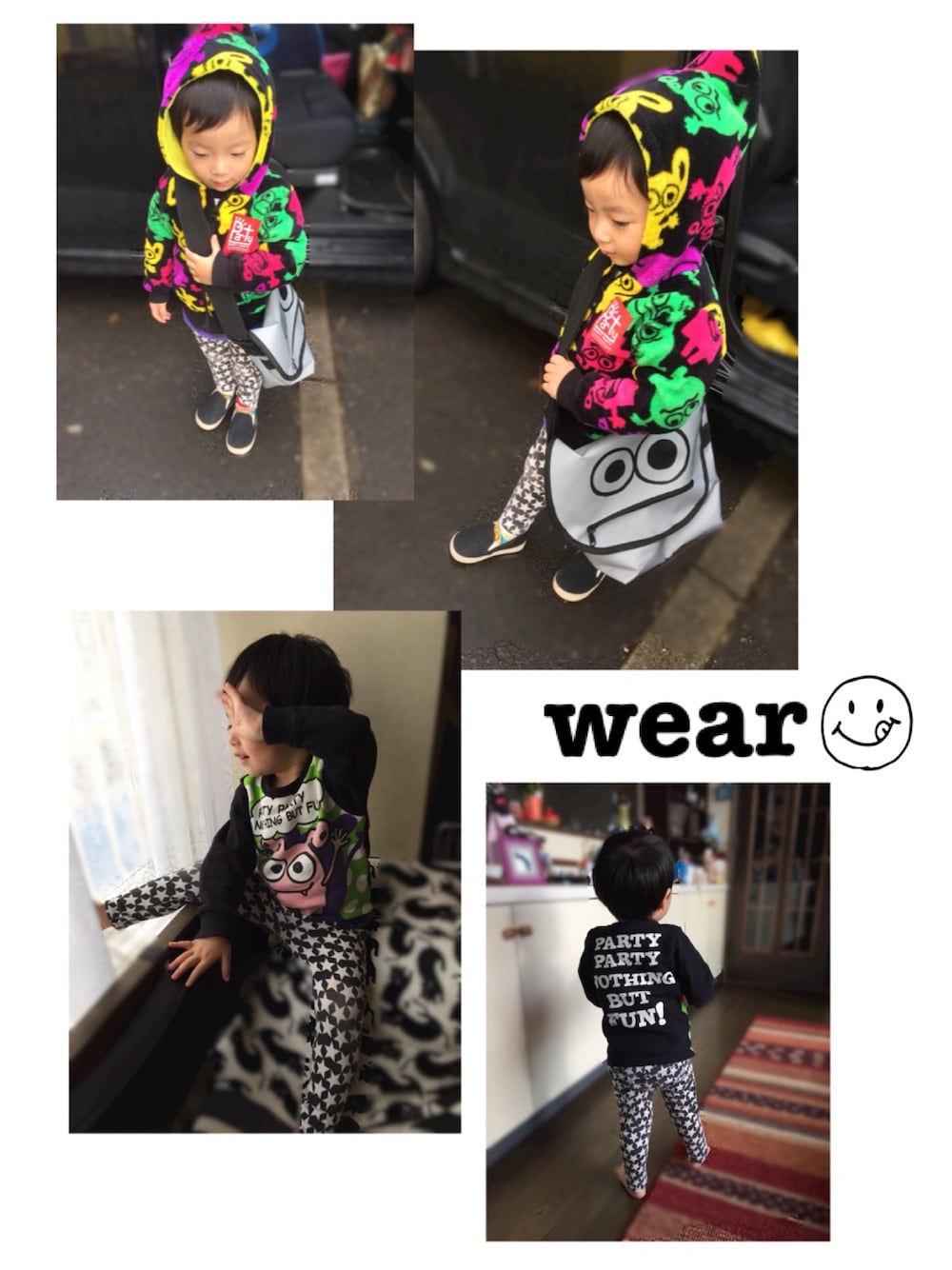 「男の子、2歳、PARTYPARTY」｜「PARTY PARTYのアイテム（その他アウター、その他）」を使った、sou-haru︎☺︎さん（キッズ・90cm）の秋コーディネートの1枚目の写真