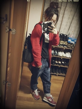 「でこっぱち」｜おのぶさん（レディース・154cm）の冬コーディネート