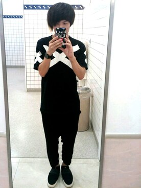 「ADPOSION（アドポーション）のアイテム（シューズ）」を使った、knt.さん（メンズ・165cm）の夏コーディネート