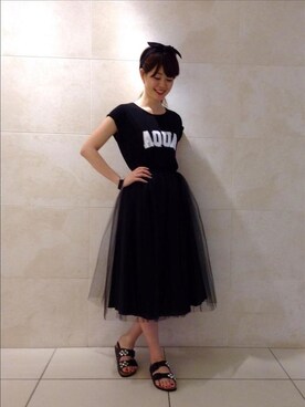 aquagirlスタッフさん（レディース・163cm）の夏コーディネート