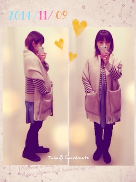 「Handmade（ハンドメイド）のアイテム（チュニック）」を使った、chiさん（レディース・150cm）の秋コーディネート