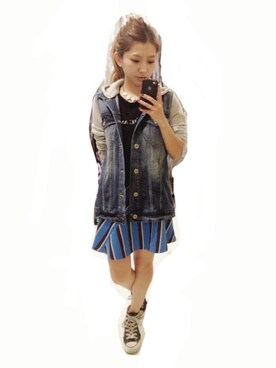 「Another Edition」｜「アイテム（デニムジャケット）」を使った、yanさん（レディース・151cm）の秋コーディネート