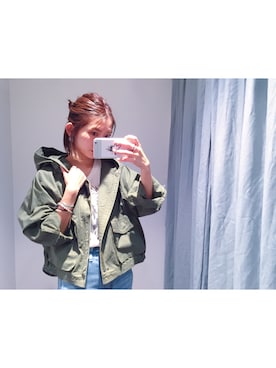 「Another Edition（アナザーエディション）のアイテム（ブルゾン）」を使った、yanさん（レディース・150cm）の春コーディネート