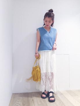 「Another Edition」｜「アイテム（サンダル）」を使った、yanさん（レディース・150cm）の春コーディネート