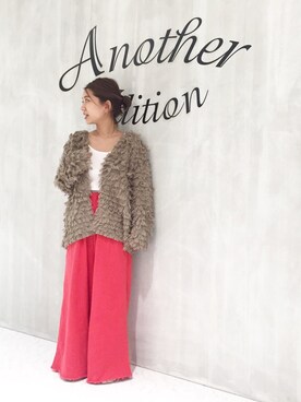 「Another Edition」｜「アイテム（サンダル）」を使った、yanさん（レディース・150cm）の秋コーディネート