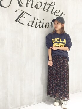 「Another Edition」｜「アイテム（キャップ）」を使った、yanさん（レディース・150cm）の秋コーディネート