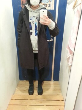 「アイテム（ドレスシューズ、グリーン系）」を使った、maaさん（レディース・166cm）の春コーディネート