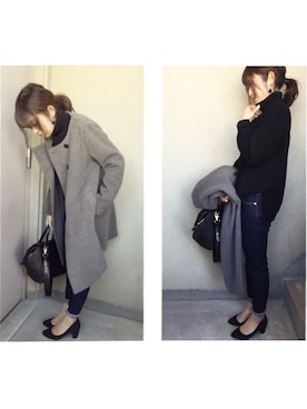 「ANOTHER BRANCH（アナザーブランチ）のアイテム（パンツ）」を使った、shishi.さん（レディース・155cm）の冬コーディネート