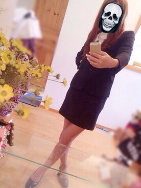 「アイテム（セットアップ、ブラック系）」を使った、いずみるさん（レディース・168cm）の春コーディネート